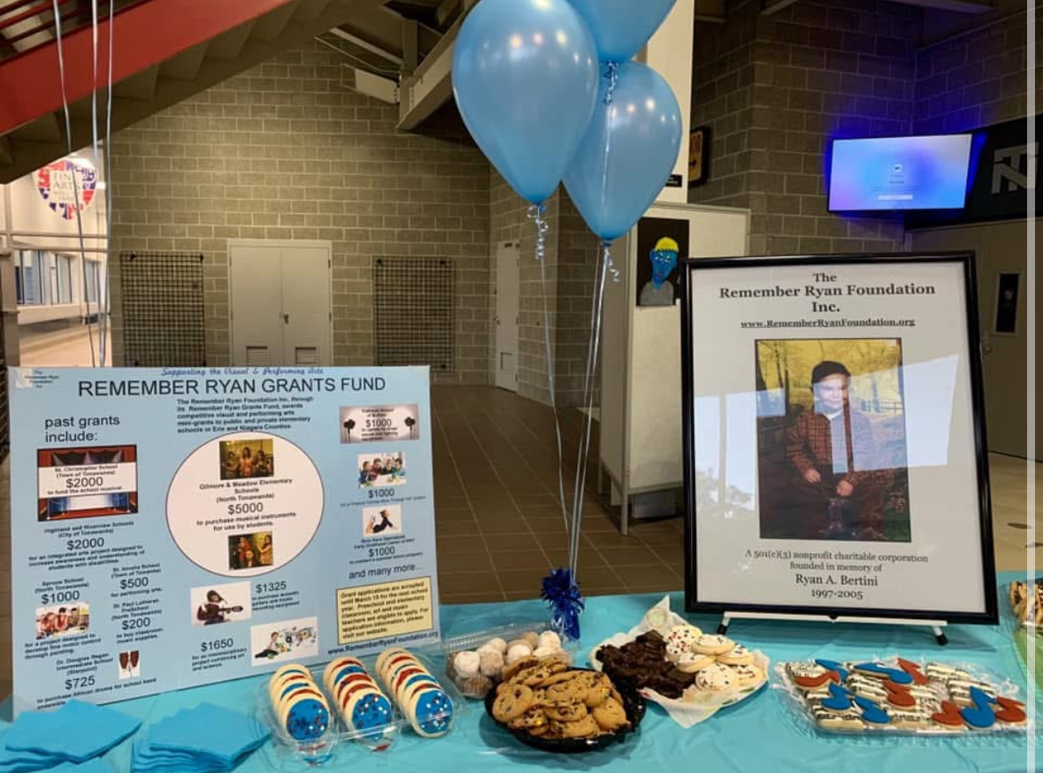 Remember Ryan Foundation display table for grants and direct gifts