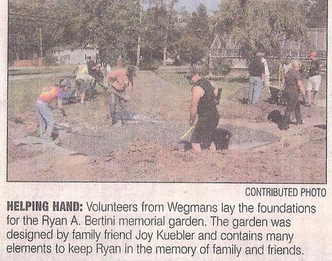 Garden article and memorial photo