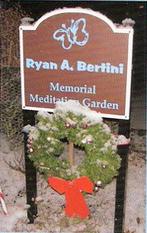 Ryan's Garden sign and memorial detail